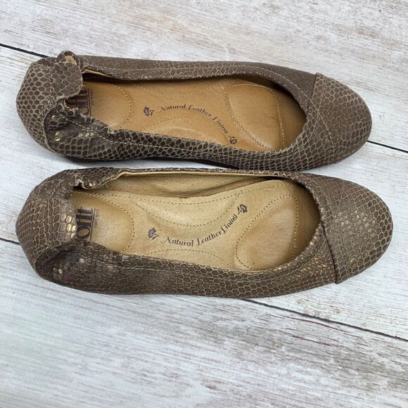 Sofft Womens Size 7.5M Ballet Flats Shoes Snake Print Leather Comfort Casual - Picture 10 of 10